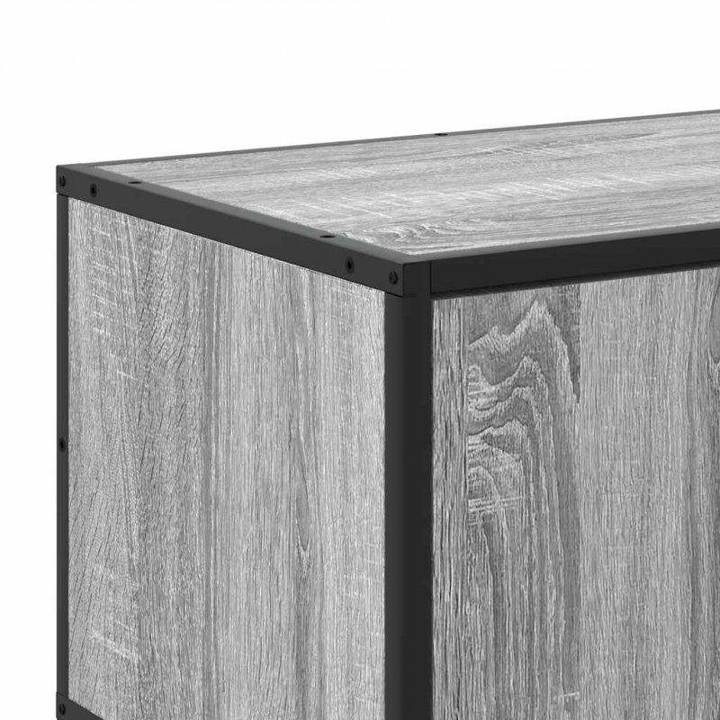TV-Schrank Grau Sonoma 100x35x50 cm Holzwerkstoff und Metall