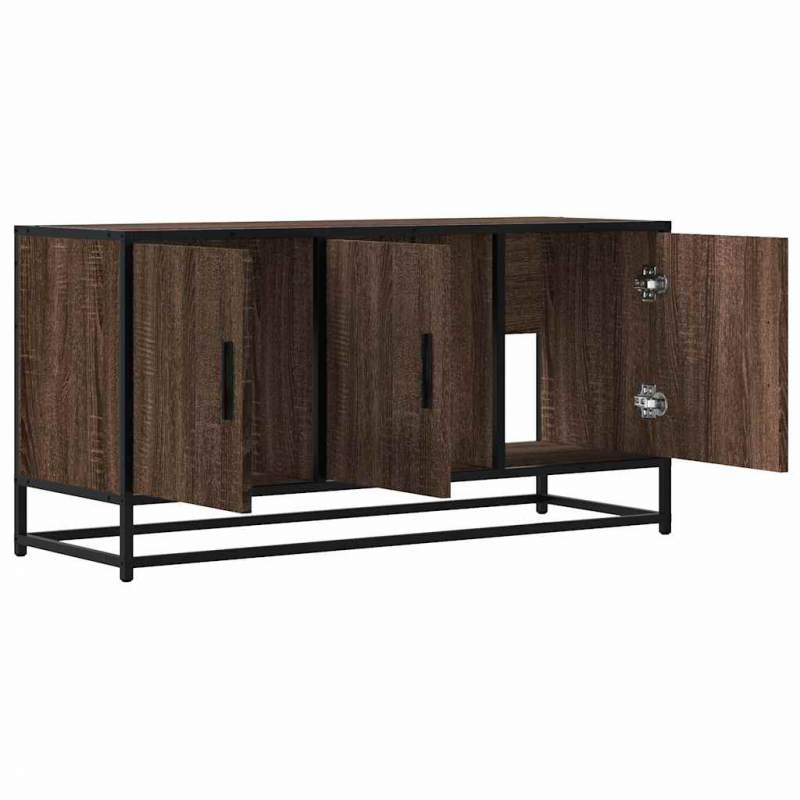 TV-Schrank Braun Eichen-Optik 100x35x50 cm Holzwerkstoff