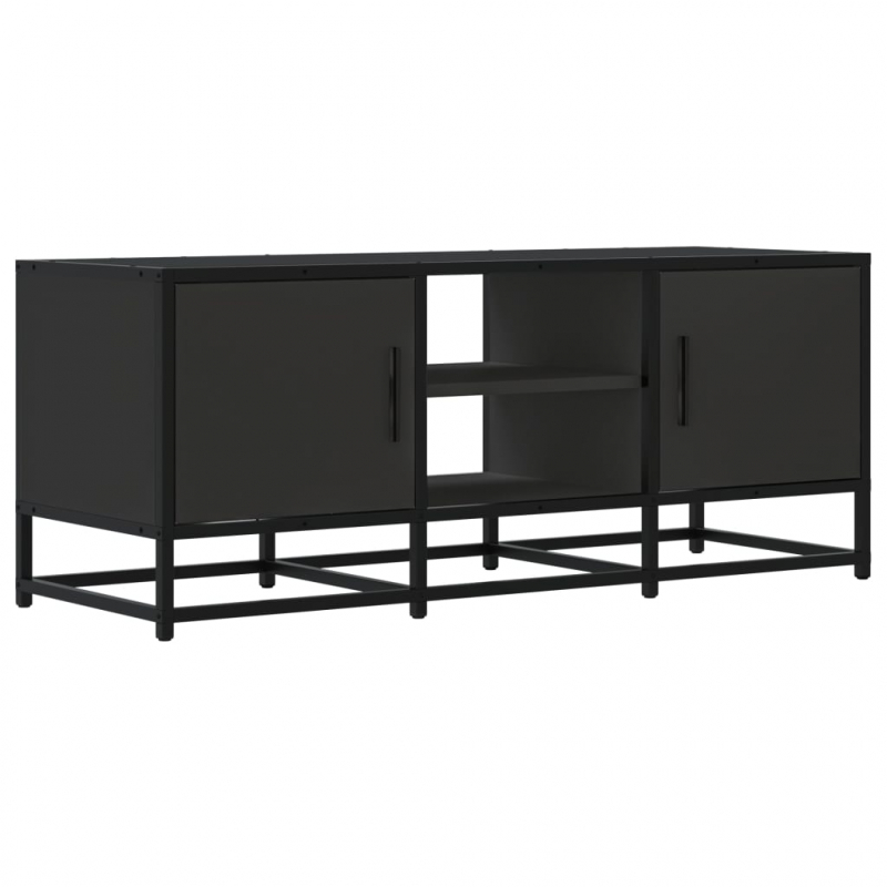 TV-Schrank Schwarz 100x35x41 cm Holzwerkstoff und Metall