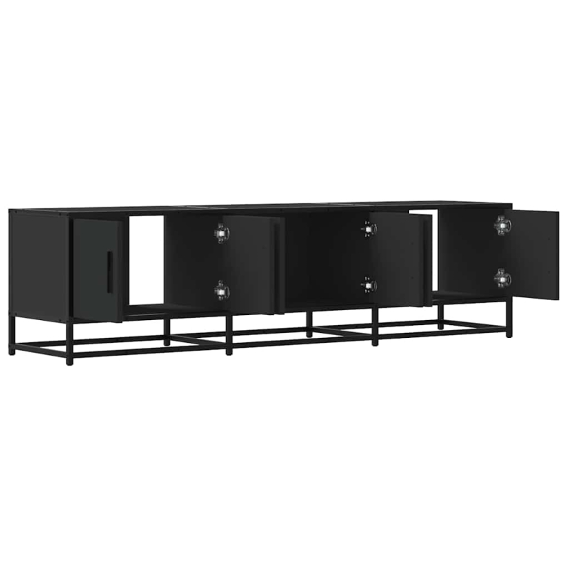 TV-Schrank Schwarz 150x35x41 cm Holzwerkstoff und Metall