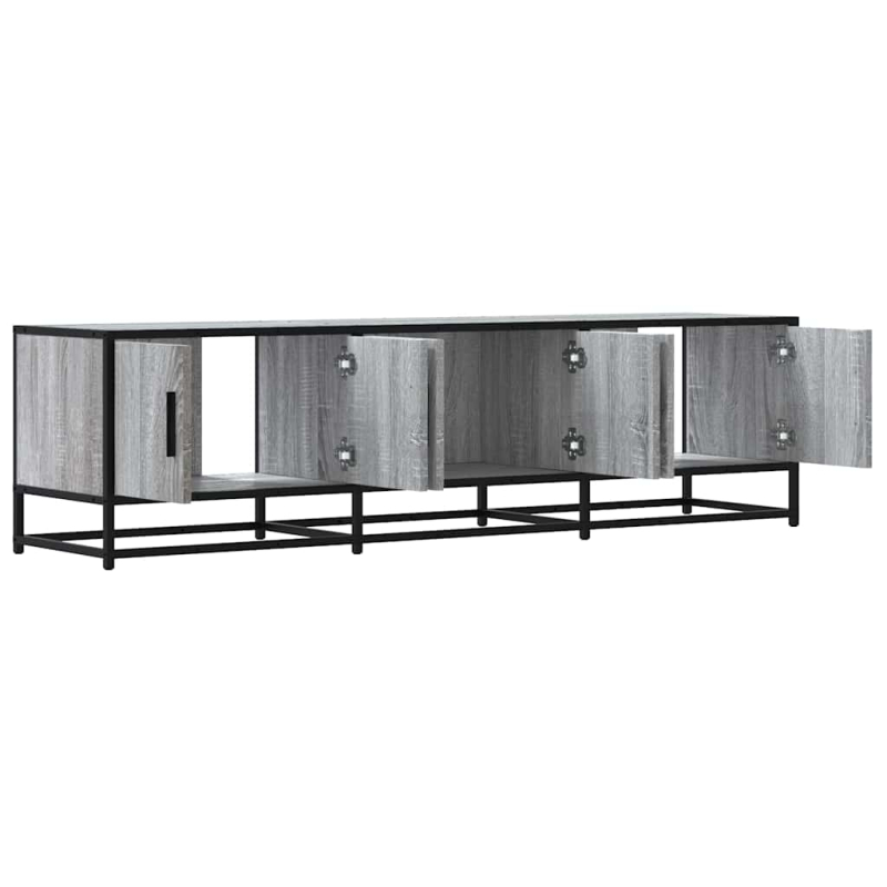 TV-Schrank Grau Sonoma 150x35x41 cm Holzwerkstoff und Metall