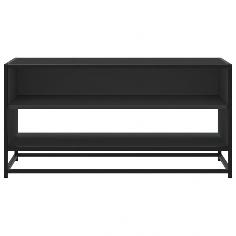 TV-Schrank Schwarz 91x40x46 cm Holzwerkstoff und Metall