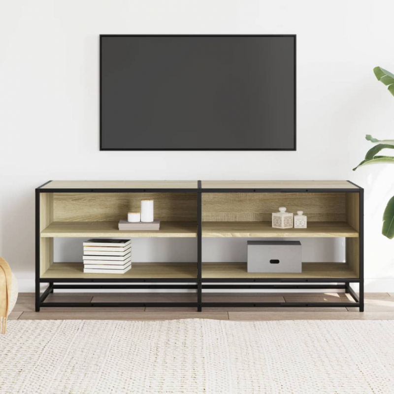 TV-Schrank Sonoma-Eiche 120,5x40x46 cm Holzwerkstoff und Metall