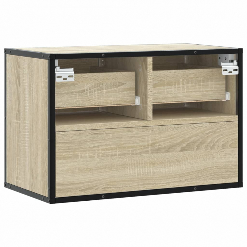 TV-Schrank Sonoma-Eiche 60x31x39,5 cm Holzwerkstoff und Metall