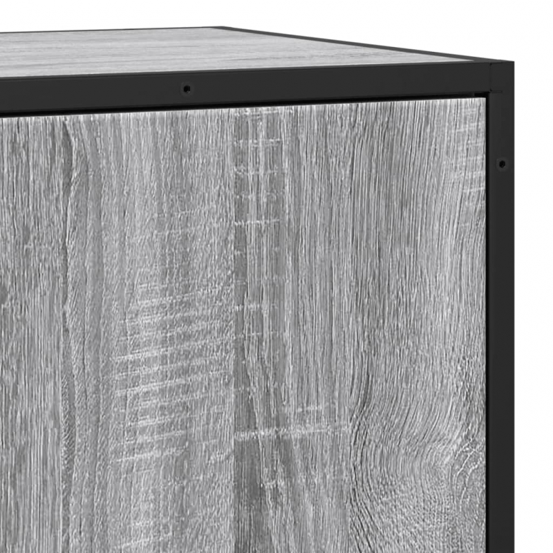 Sideboard Grau Sonoma 35,5x35x76 cm Holzwerkstoff und Metall