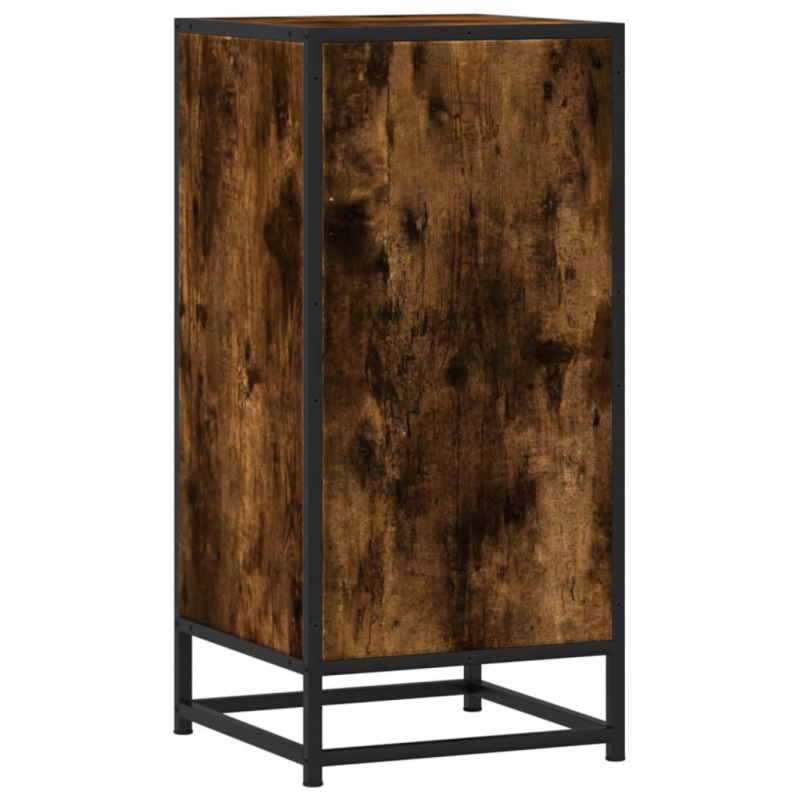 Sideboard Räuchereiche 35,5x35x76 cm Holzwerkstoff und Metall