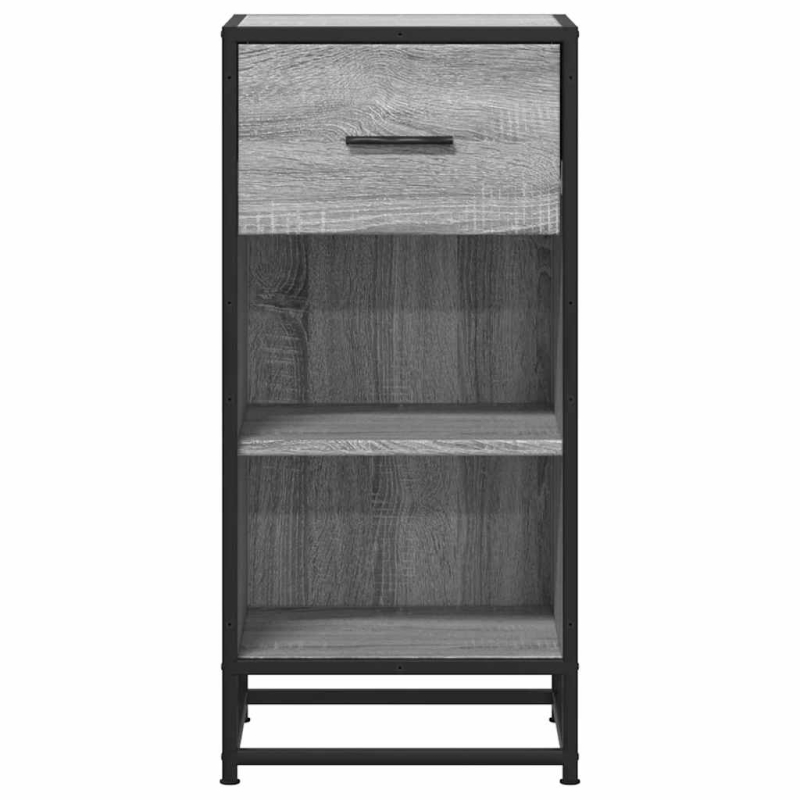 Sideboard Grau Sonoma 35,5x35x76 cm Holzwerkstoff und Metall