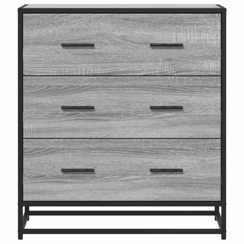 Sideboard Grau Sonoma 68x35x76 cm Holzwerkstoff und Metall