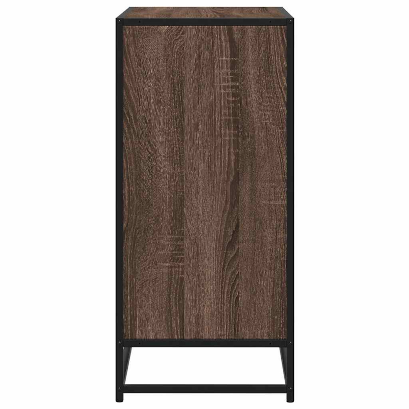 Sideboard Braun Eichen-Optik 68x35x76 cm Holzwerkstoff & Metall