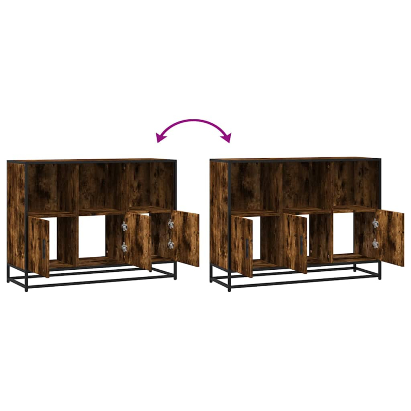 Sideboard Räuchereiche 100x35x76 cm Holzwerkstoff