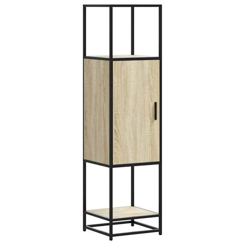 Highboard Sonoma-Eiche 35,5x35x139 cm Holzwerkstoff Metall