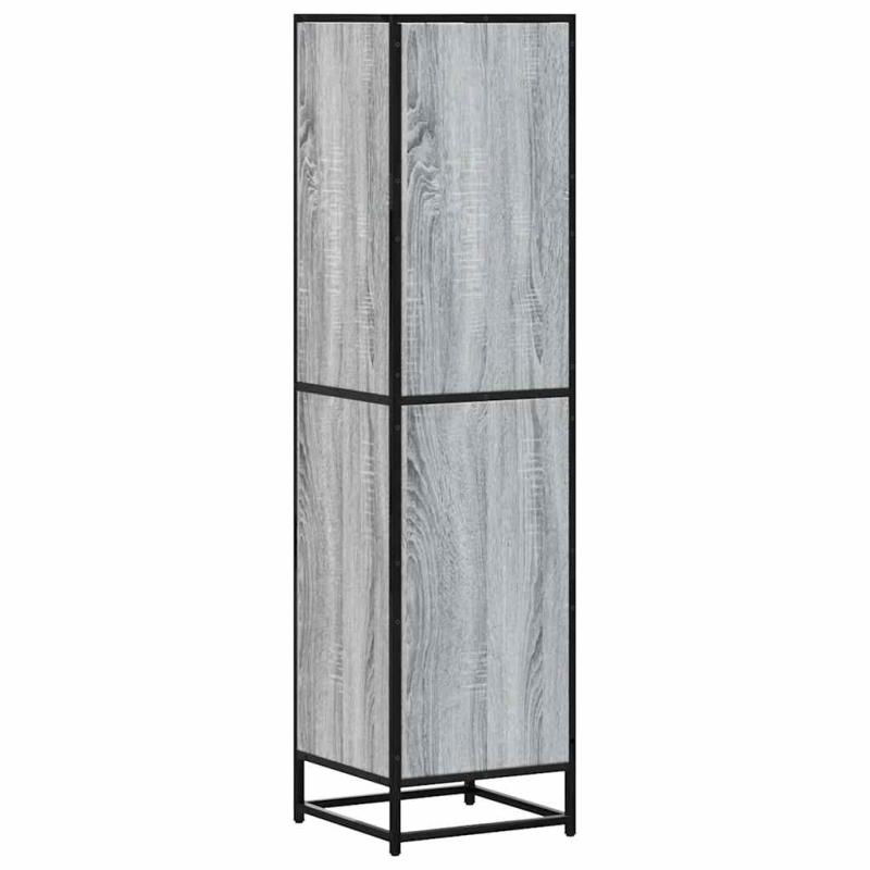 Highboard Grau Sonoma 35,5x35x139 cm Holzwerkstoff und Metall