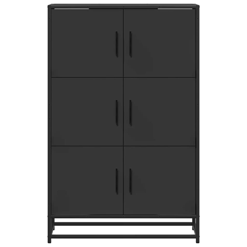 Highboard Schwarz 68x35x106,5 cm Holzwerkstoff und Metall