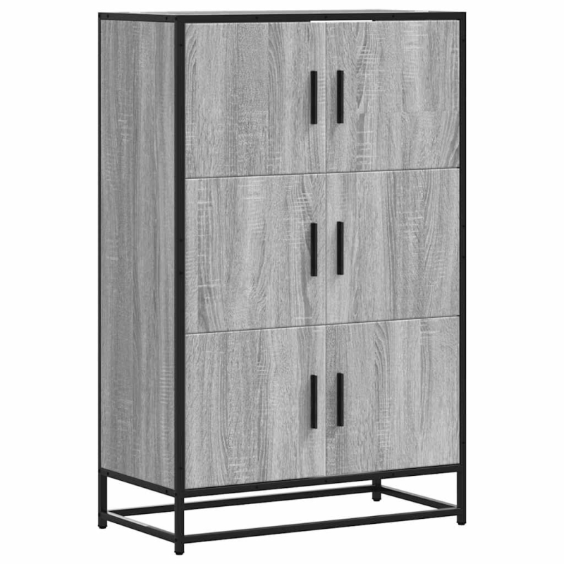 Highboard Grau Sonoma 68x35x106,5 cm Holzwerkstoff und Metall