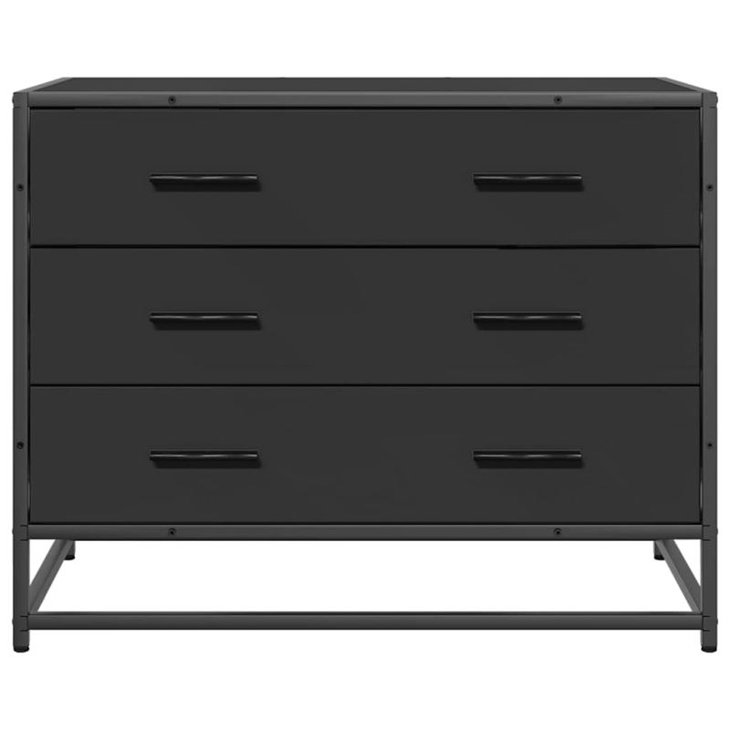 Schubladenschrank Schwarz 70x41x56 cm Holzwerkstoff