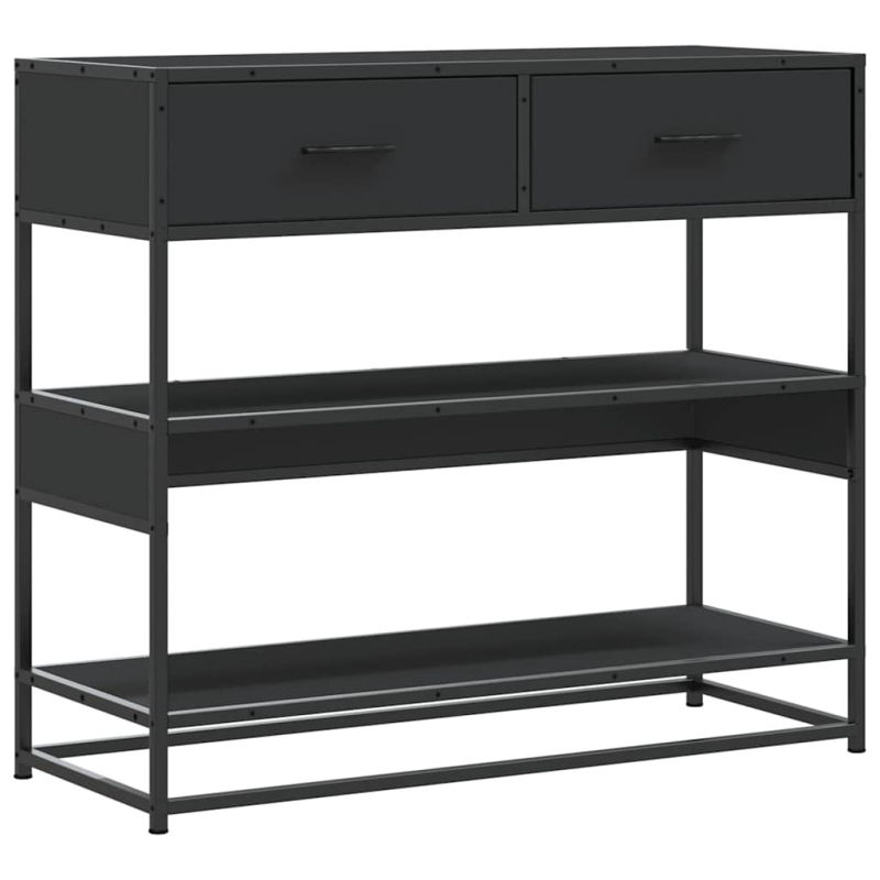Konsolentisch Schwarz 90x35x80 cm Holzwerkstoff