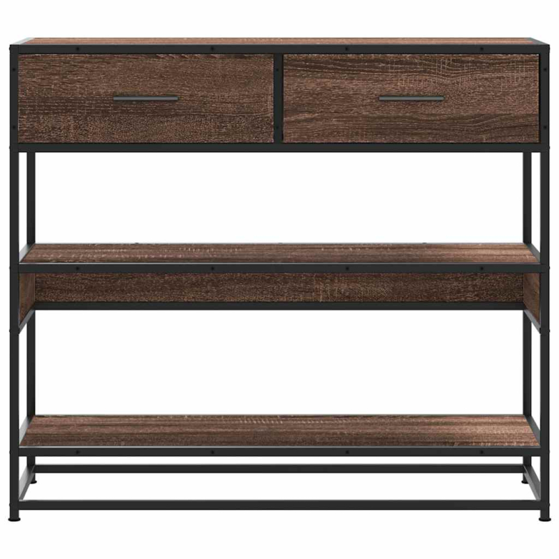 Konsolentisch Braun Eichen-Optik 90x35x80 cm Holzwerkstoff