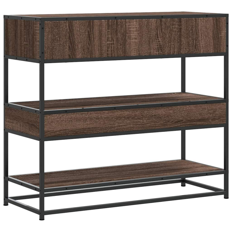 Konsolentisch Braun Eichen-Optik 90x35x80 cm Holzwerkstoff