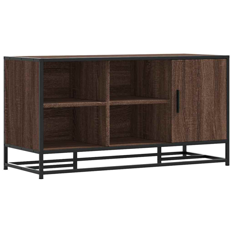 Schuhbank Braun Eichen-Optik 100x40x53,5cm Holzwerkstoff Metall
