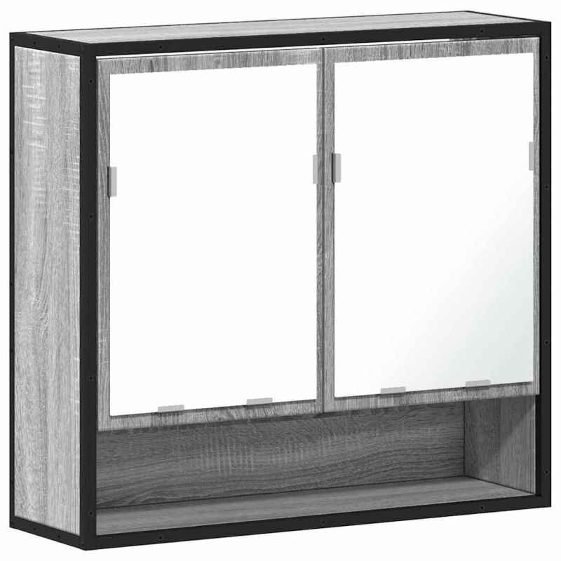 Bad-Spiegelschrank Grau Sonoma 65x20x60 cm Holzwerkstoff