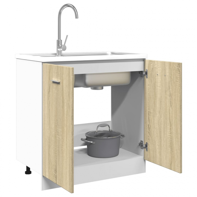 Unterschrank Lyon Sonoma-Eiche 80x46x81,5 cm Holzwerkstoff