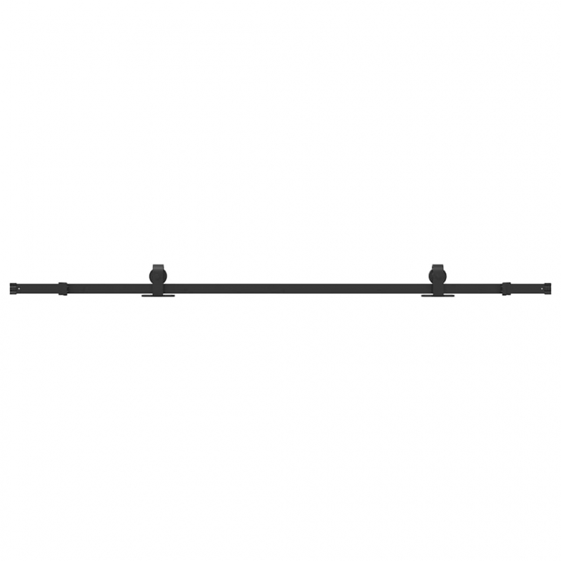 Schiebetürbeschlag-Set 213 cm Stahl Schwarz