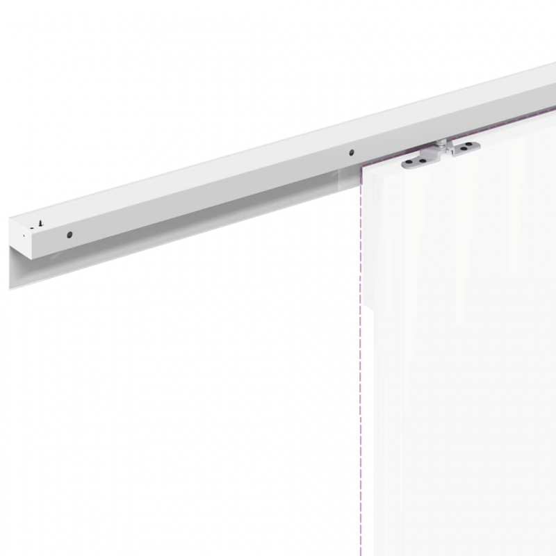Schiebetürbeschlag-Set 183 cm Aluminiumlegierung Silbern