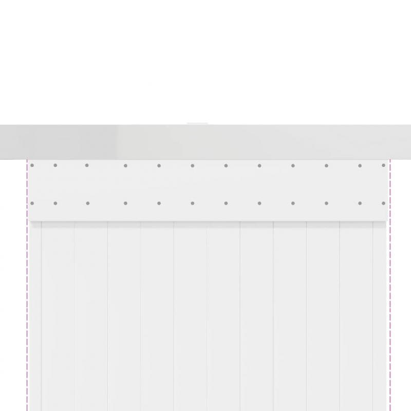 Schiebetürbeschlag-Set 183 cm Aluminiumlegierung Silbern