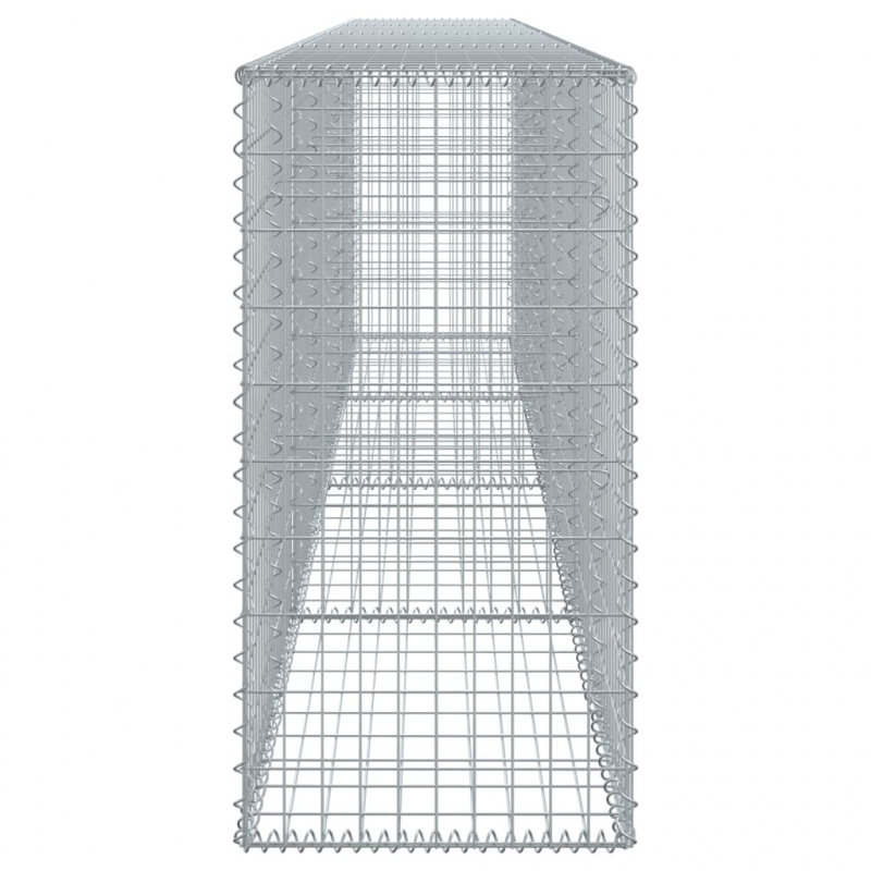 Gabione mit Deckel 400x50x100 cm Verzinktes Eisen