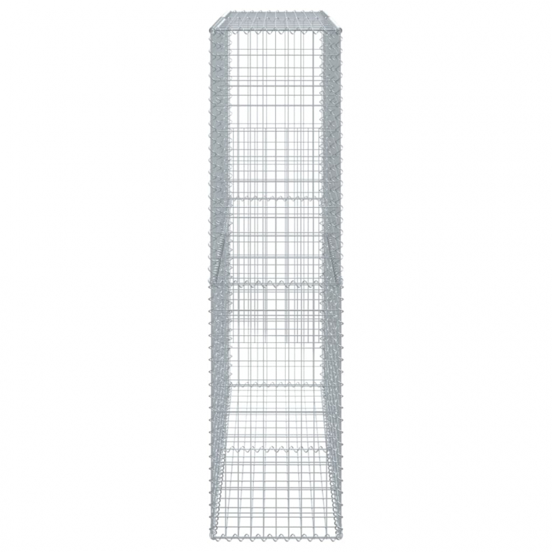 Gabione mit Deckel 200x50x200 cm Verzinktes Eisen