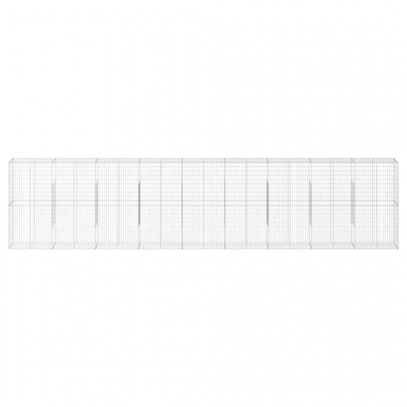 Gabione mit Deckel 900x50x200 cm Verzinktes Eisen