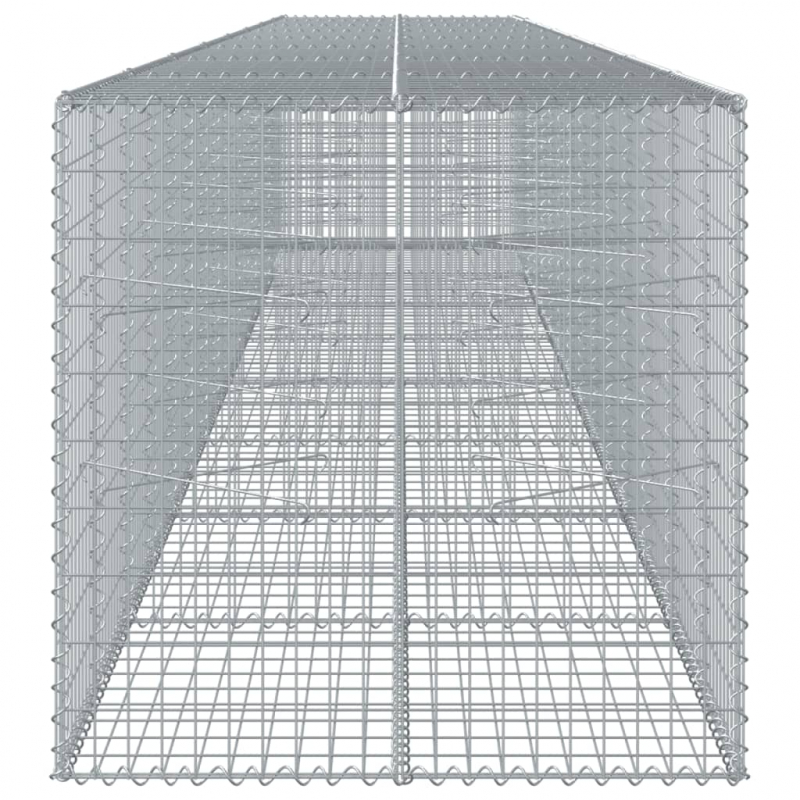 Gabione mit Deckel 800x100x100 cm Verzinktes Eisen