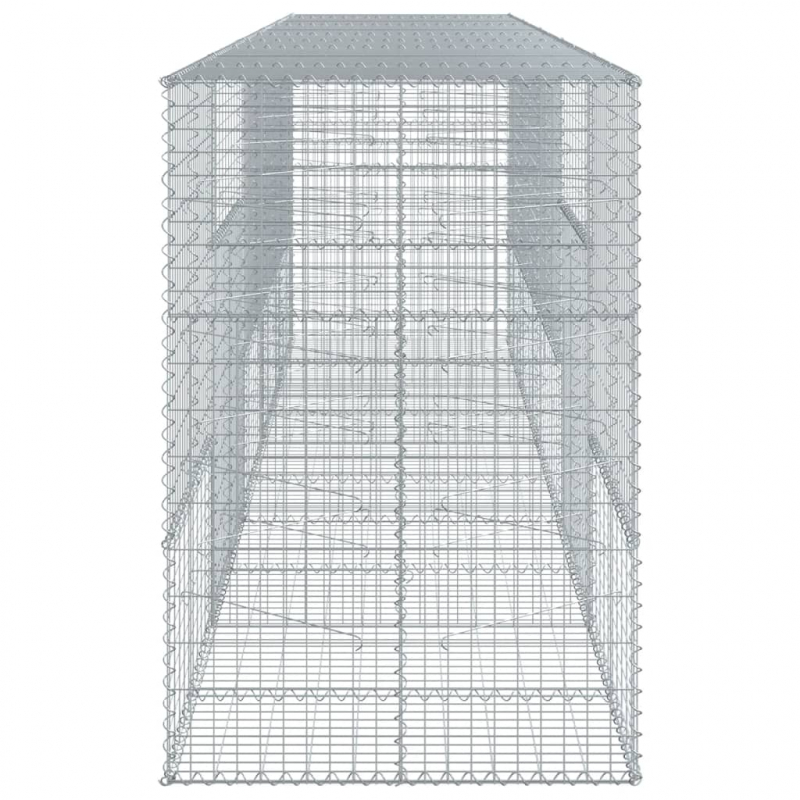 Gabione mit Deckel 500x100x150 cm Verzinktes Eisen