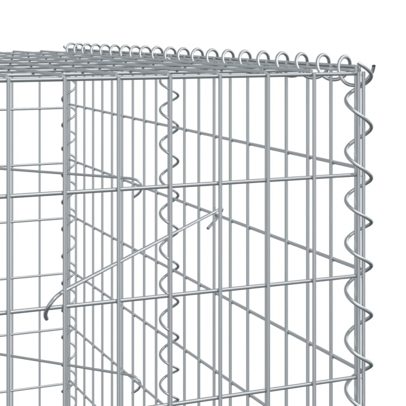 Gabione mit Deckel 300x100x200 cm Verzinktes Eisen