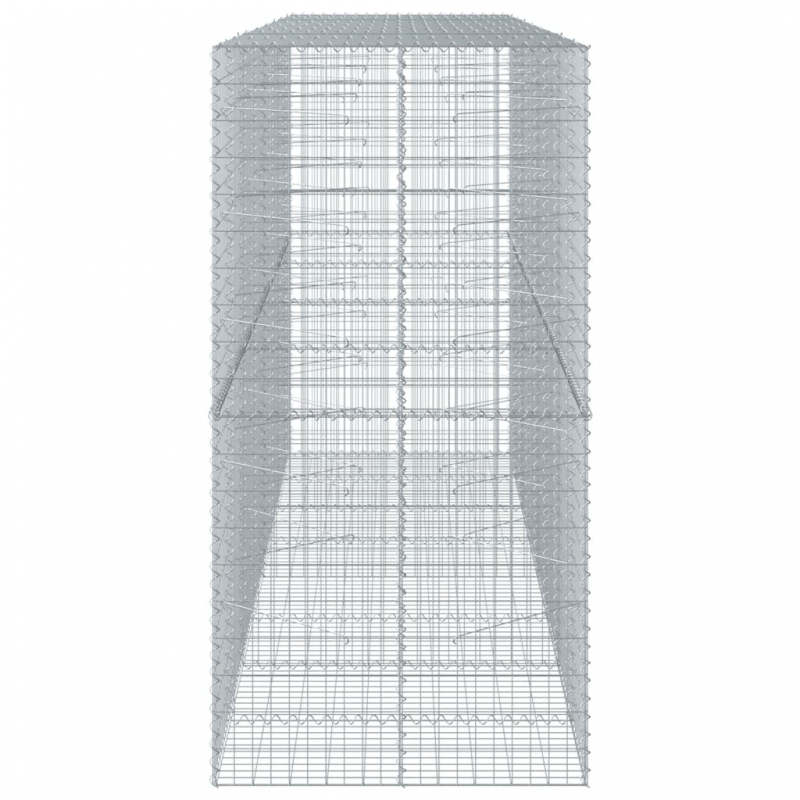 Gabione mit Deckel 400x100x200 cm Verzinktes Eisen