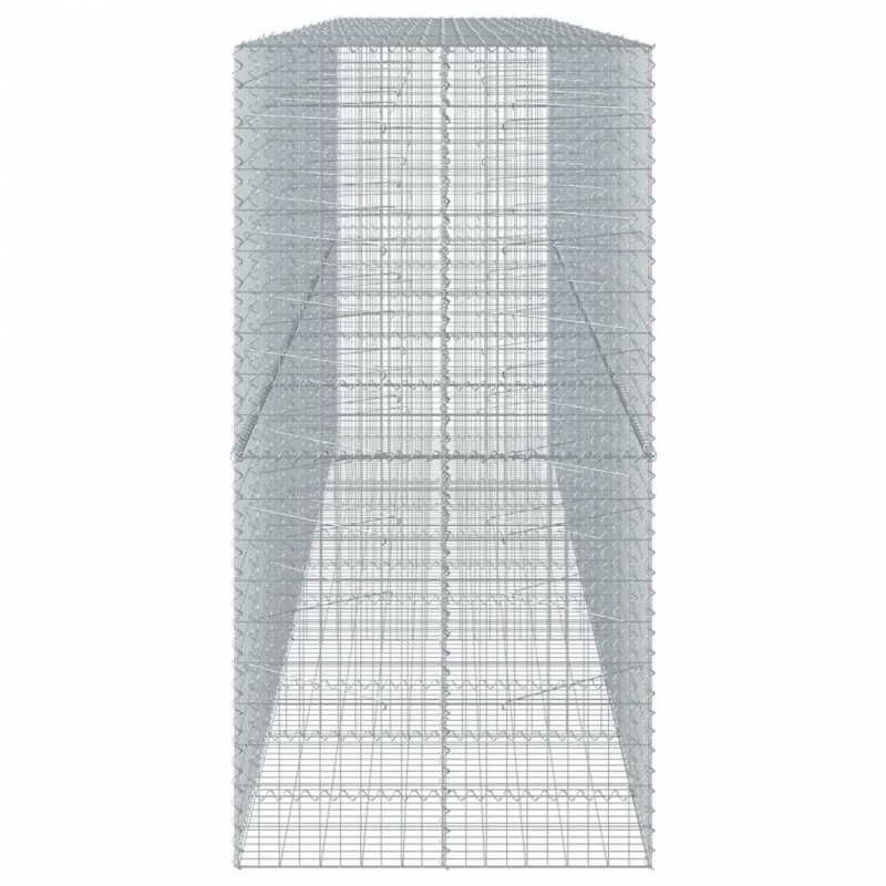 Gabione mit Deckel 550x100x200 cm Verzinktes Eisen