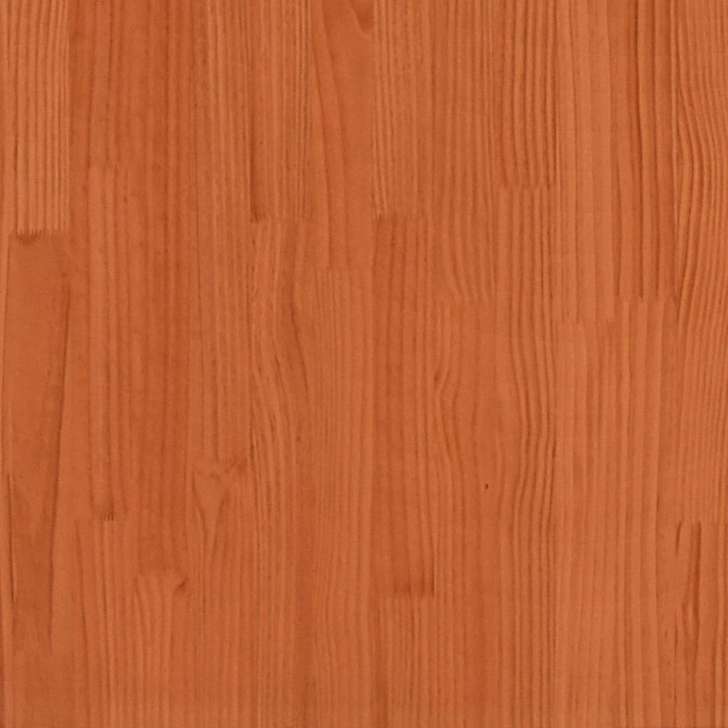 Kopfteil mit Ablagen Wachsbraun 120 cm Massivholz Kiefer