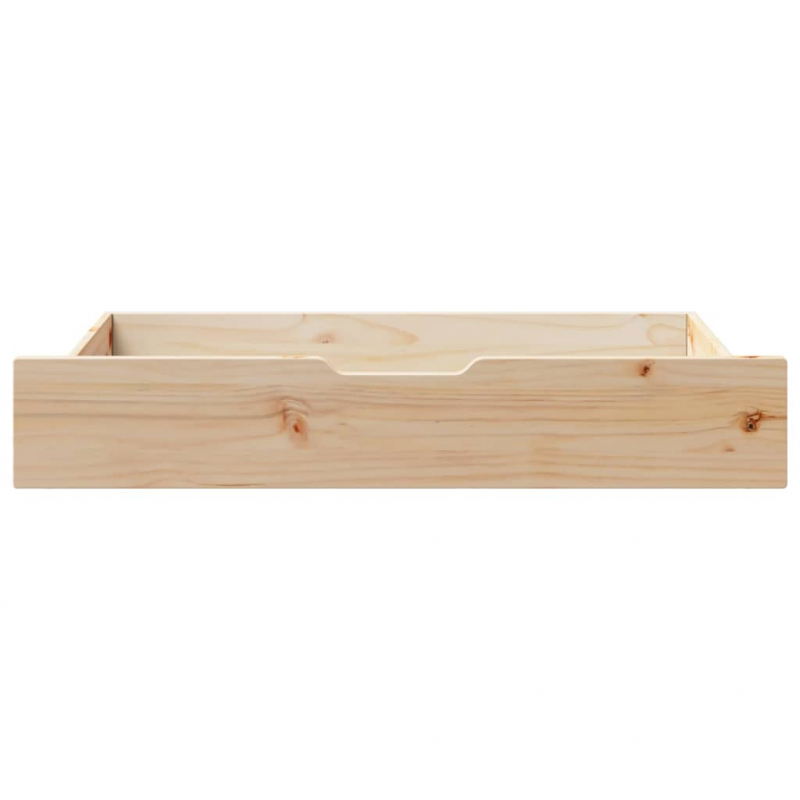Bettschubladen mit Rollen 2 Stk. 95x55x17 cm Massivholz Kiefer