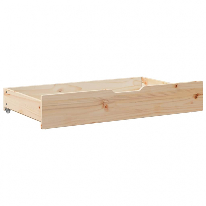 Bettschubladen mit Rollen 2 Stk. 95x55x17 cm Massivholz Kiefer