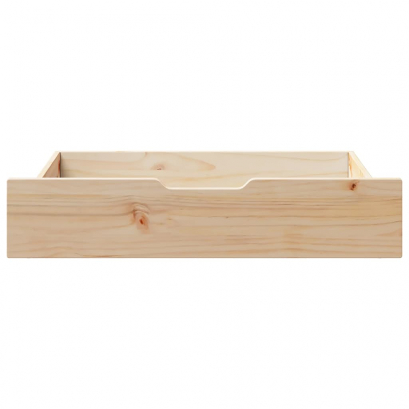 Bettschubladen mit Rollen 2 Stk. 85x55x17 cm Massivholz Kiefer