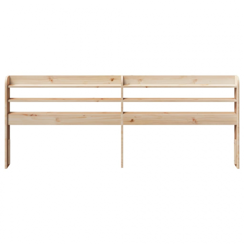 Kopfteil mit Ablagen 200 cm Massivholz Kiefer
