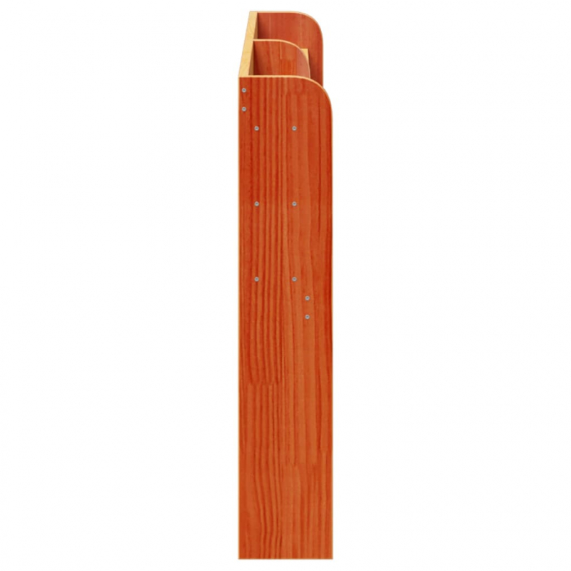 Kopfteil mit Ablagen Wachsbraun 120 cm Massivholz Kiefer
