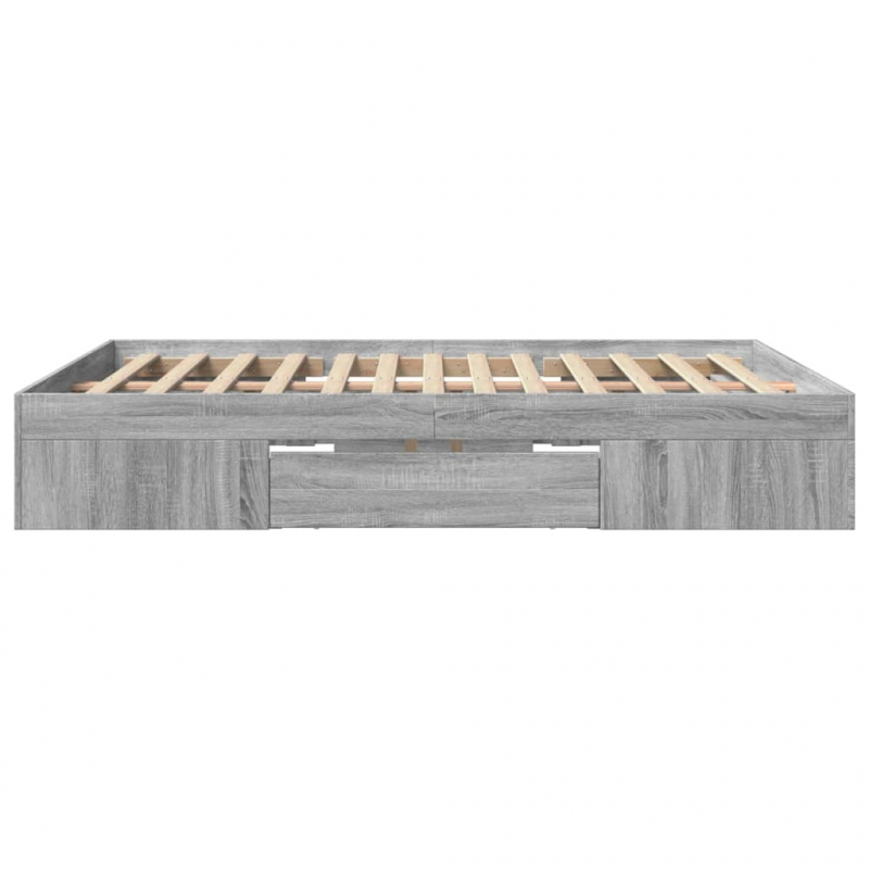 Bettgestell Grau Sonoma 150x200 cm Holzwerkstoff