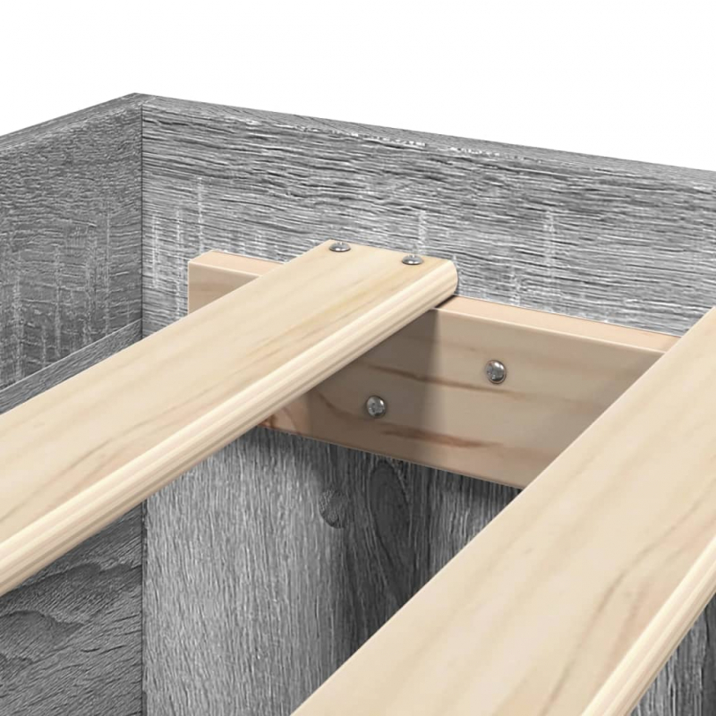 Bettgestell Grau Sonoma 150x200 cm Holzwerkstoff