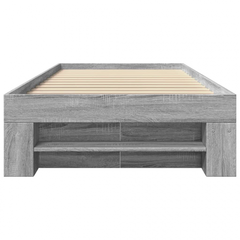 Bettgestell Grau Sonoma 90x200 cm Holzwerkstoff
