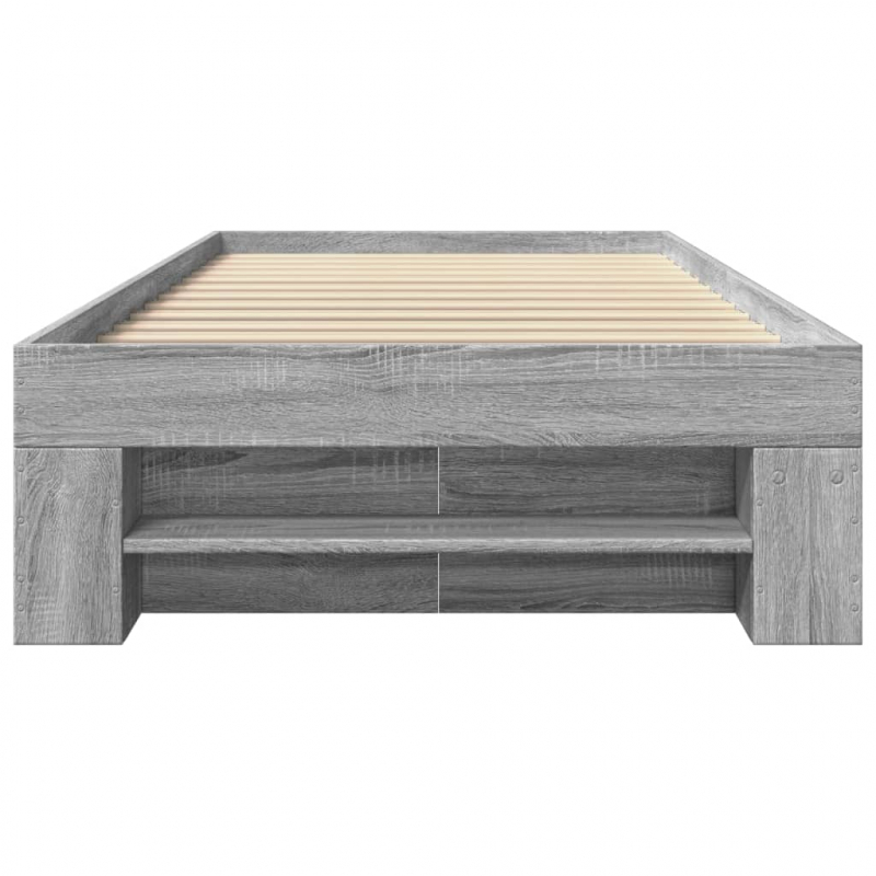 Bettgestell Grau Sonoma 75x190 cm Holzwerkstoff