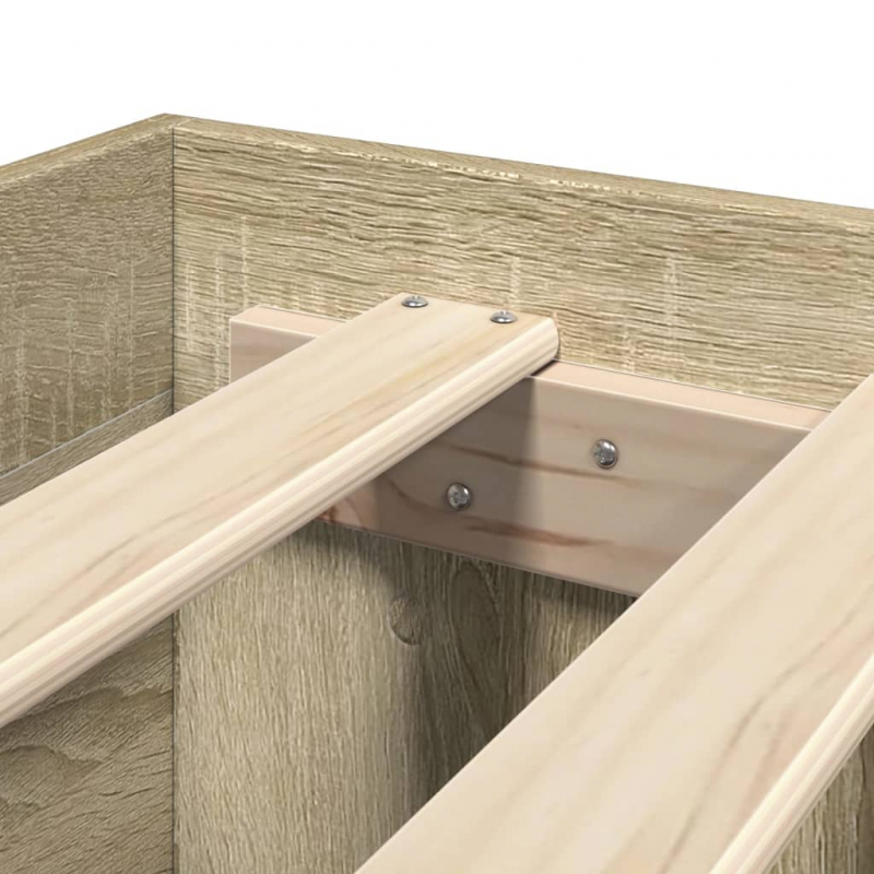 Bettgestell mit Kopfteil Sonoma-Eiche 90x200 cm Holzwerkstoff
