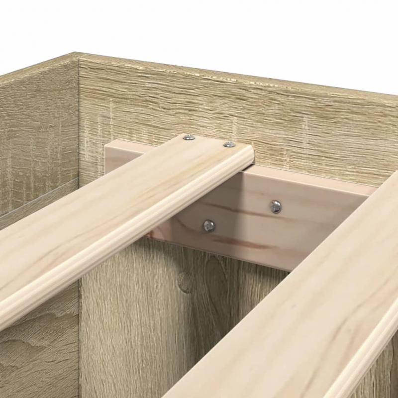 Bettgestell mit Kopfteil Sonoma-Eiche 120x190 cm Holzwerkstoff