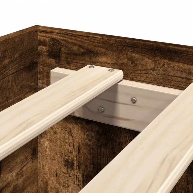 Bettgestell mit Kopfteil Räuchereiche 120x190 cm Holzwerkstoff