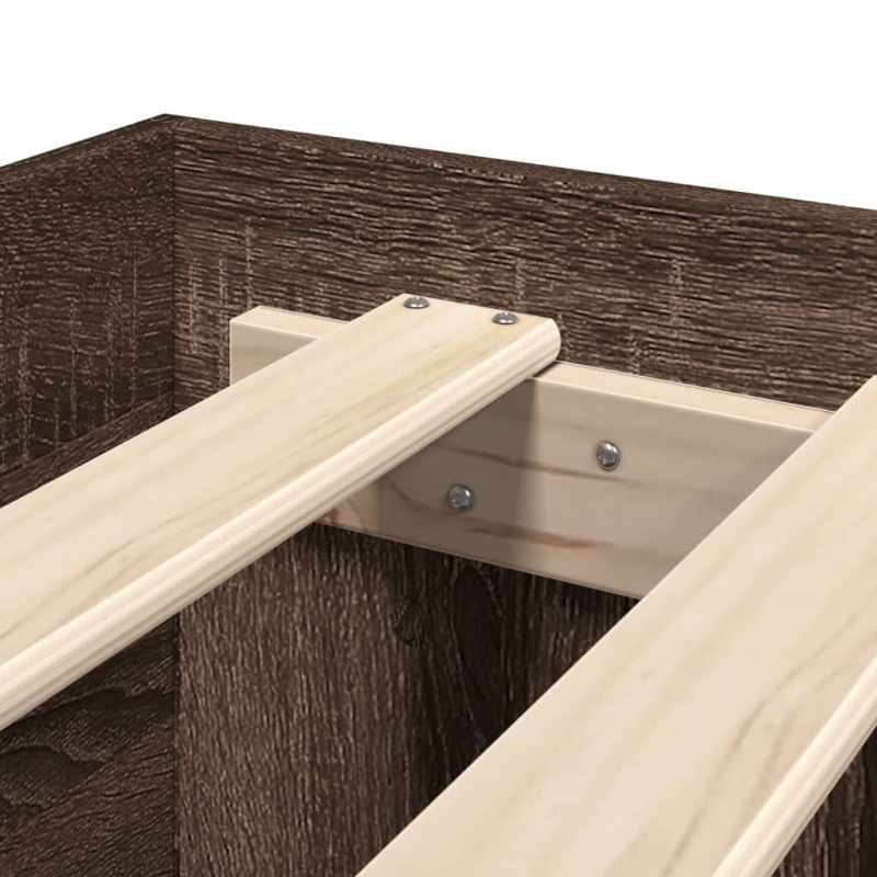 Bettgestell mit Kopfteil Braun Eichen-Optik 120x190 cm